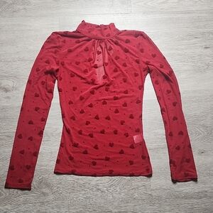Hearted Long Sleeve Top